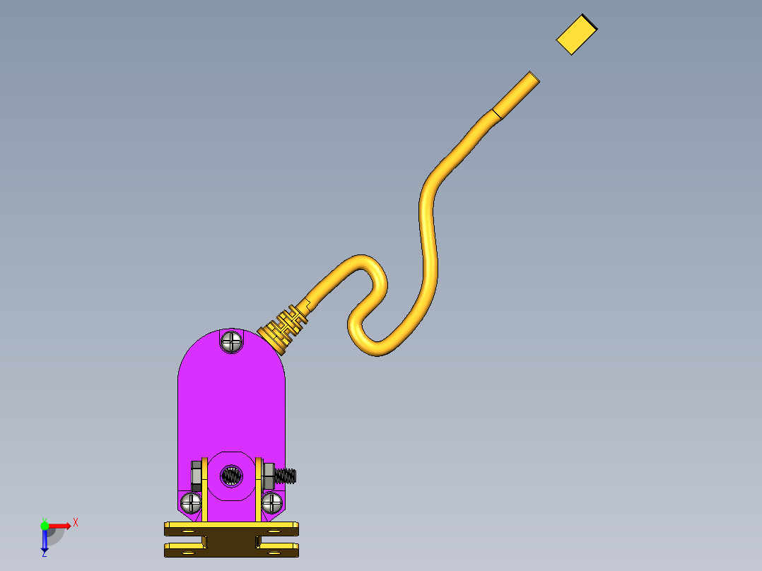 电动推杆3D装配图俯视图