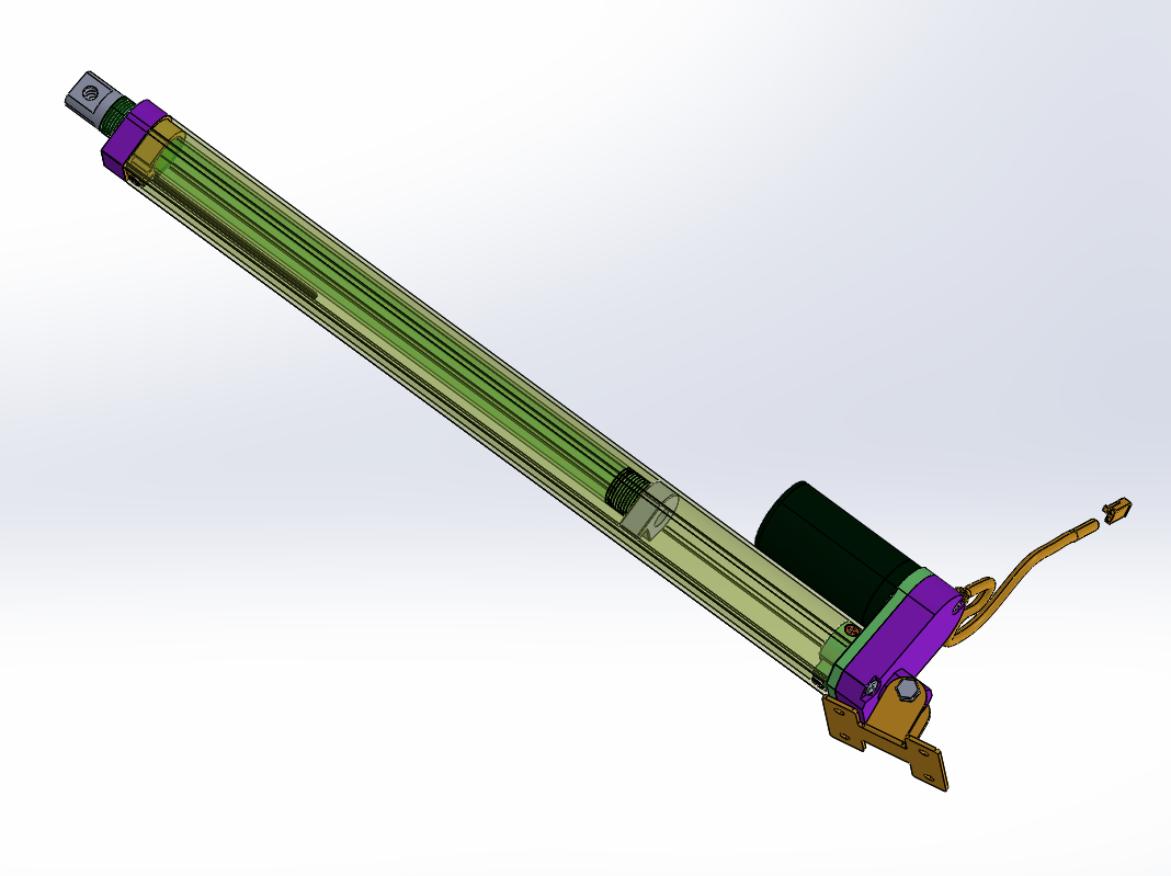 电动推杆3D装配图