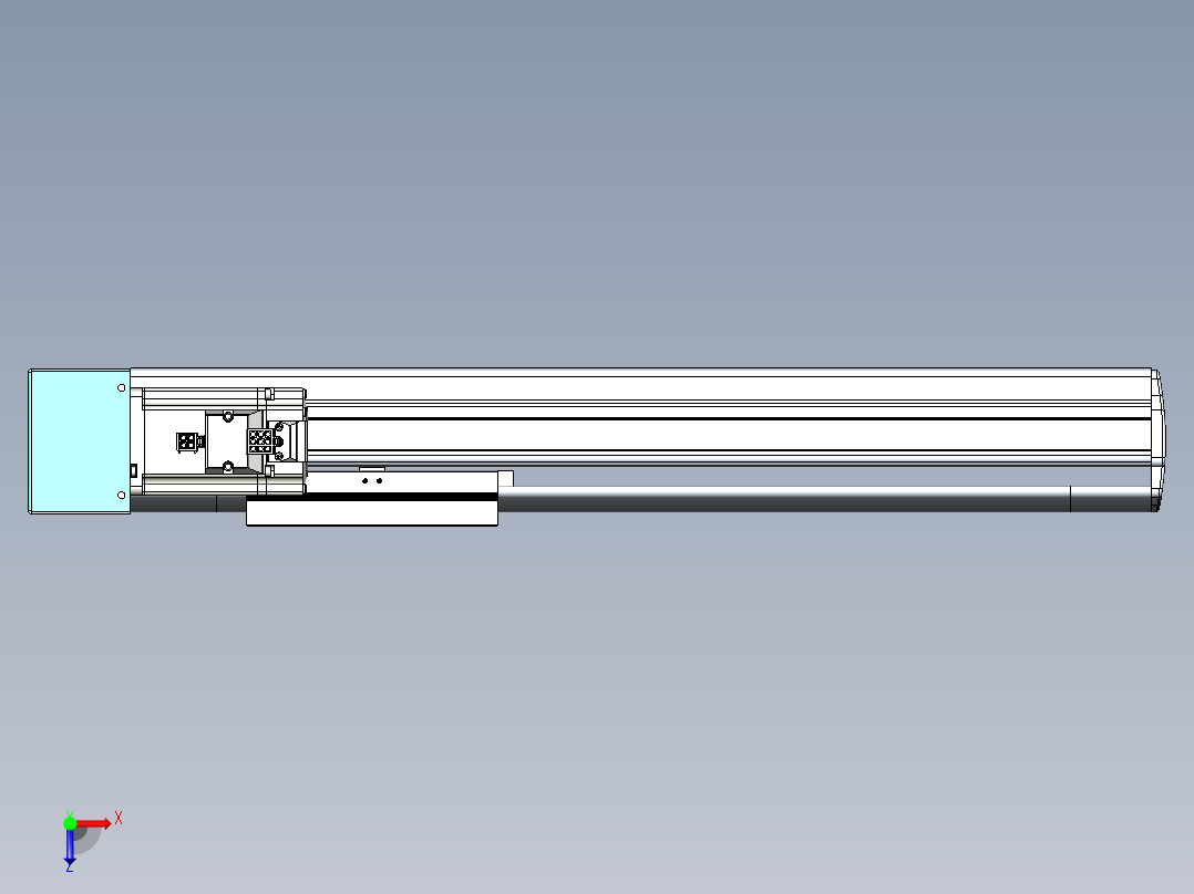 VF丝杆传动-一般环境VF14-Lxx-C-S300-BR-ZP40-C3俯视图