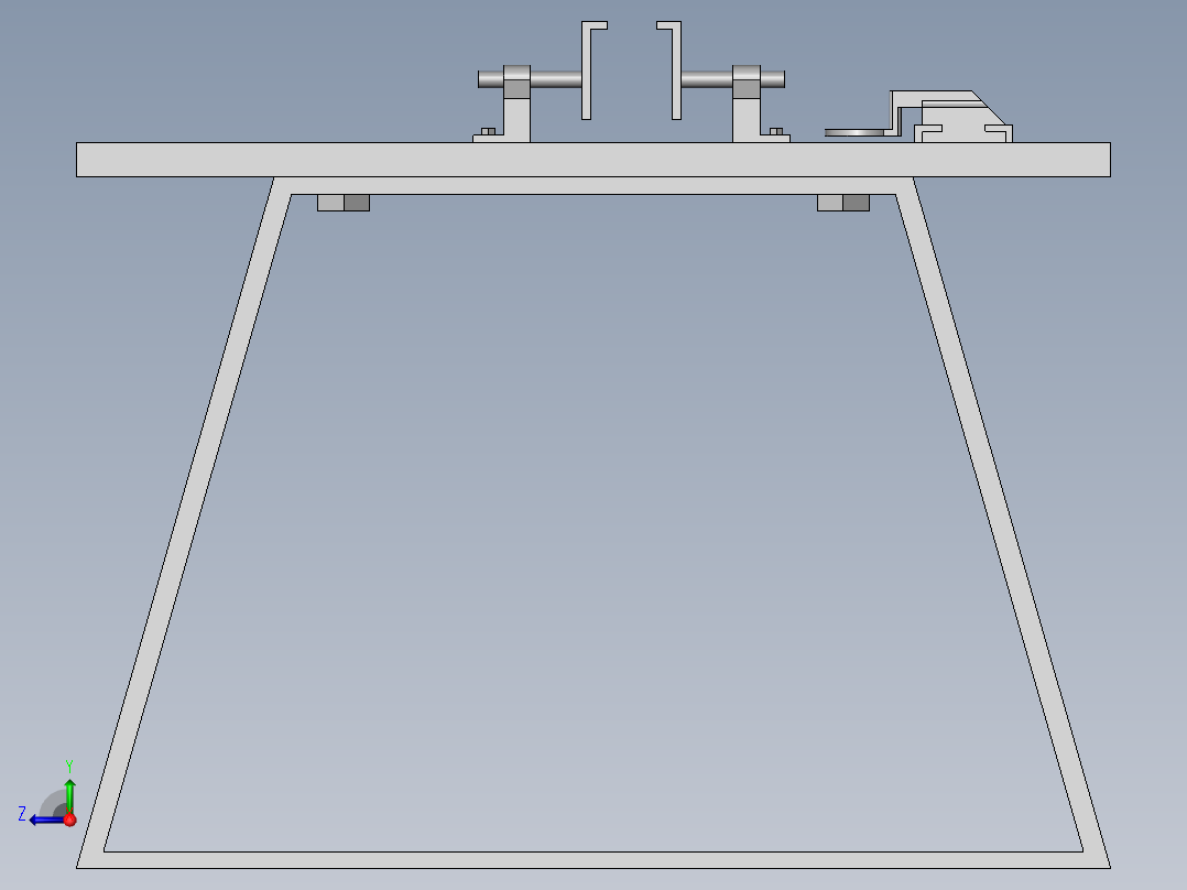 铝型材定位切割装置右视图