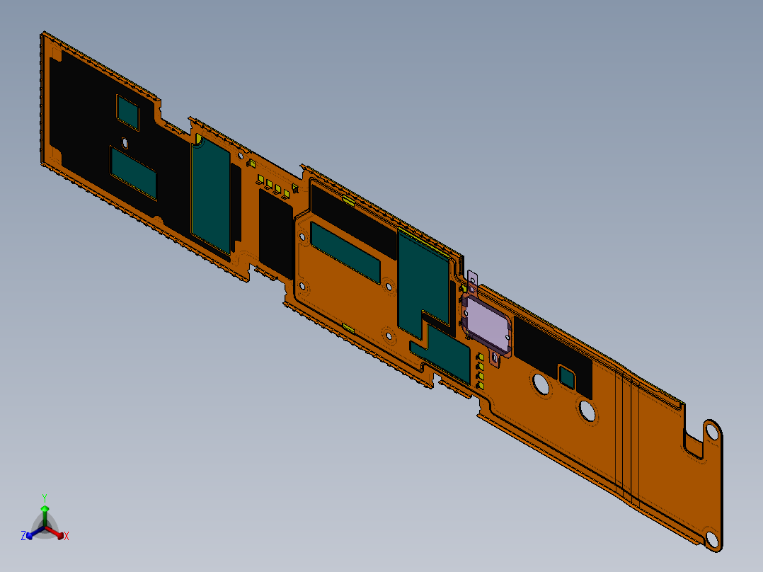 麦拉贴附治具正等轴测图