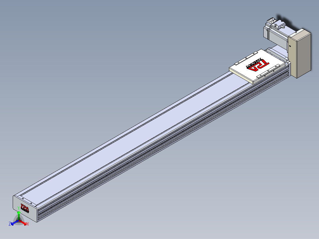 同步带全封闭直线模组TPA-HCB-110D-90-L950-LU-Y-P40-N3正等轴测图