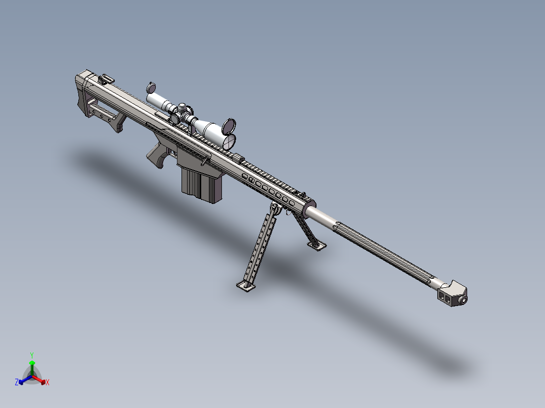 巴雷特(SolidWorks)正等轴测图