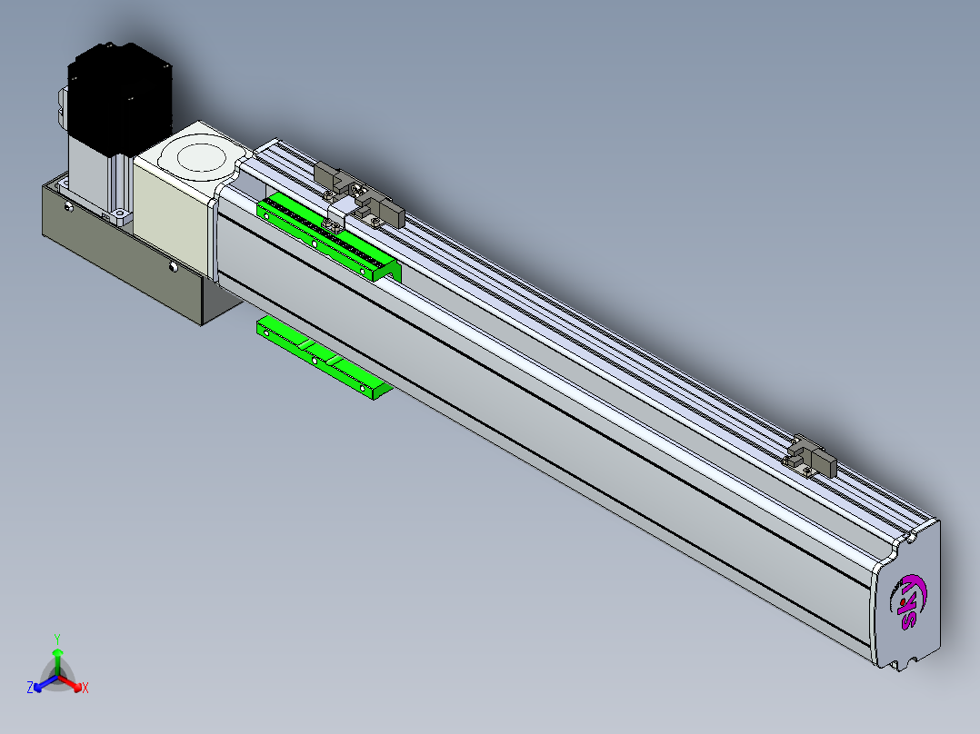 同步带滑台-半封闭B10H-L45-S400-L-P40-D3