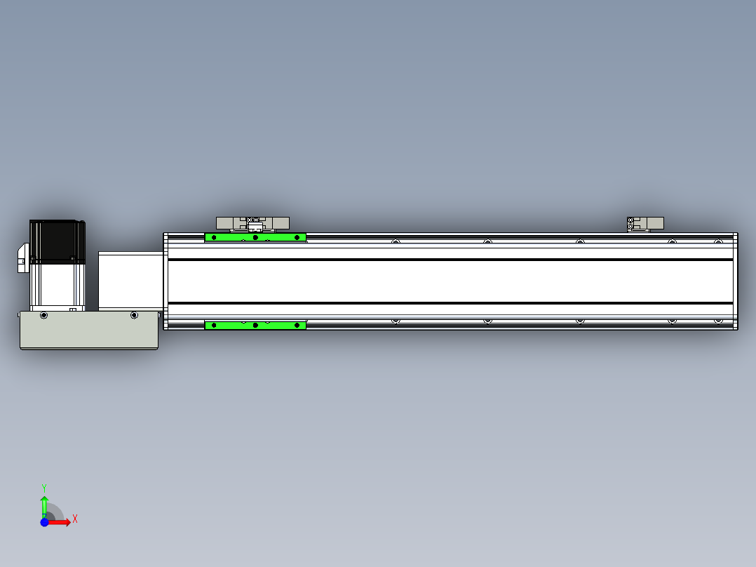 同步带滑台-半封闭B10H-L45-S400-L-P40-D3前视图