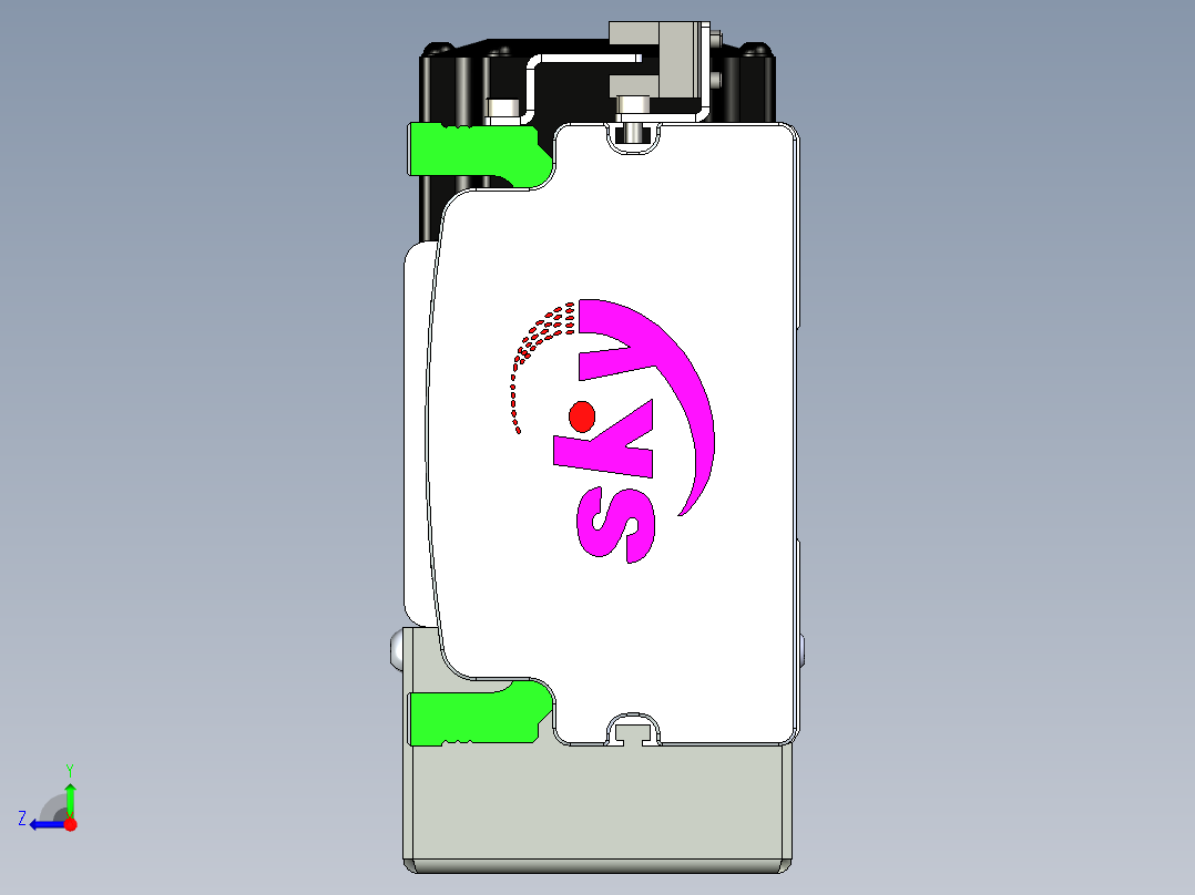 同步带滑台-半封闭B10H-L45-S400-L-P40-D3右视图