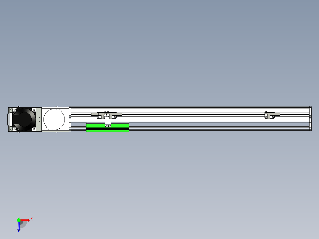 同步带滑台-半封闭B10H-L45-S400-L-P40-D3俯视图