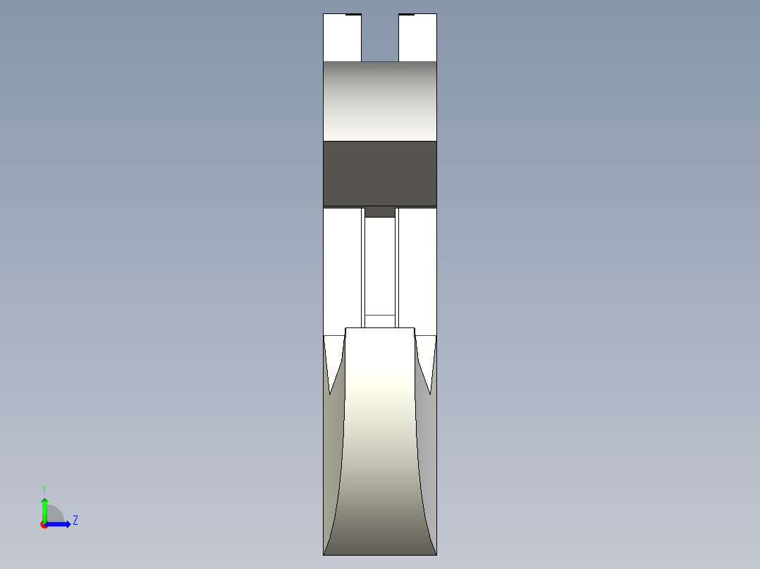 开口活动扳手三维模型左视图
