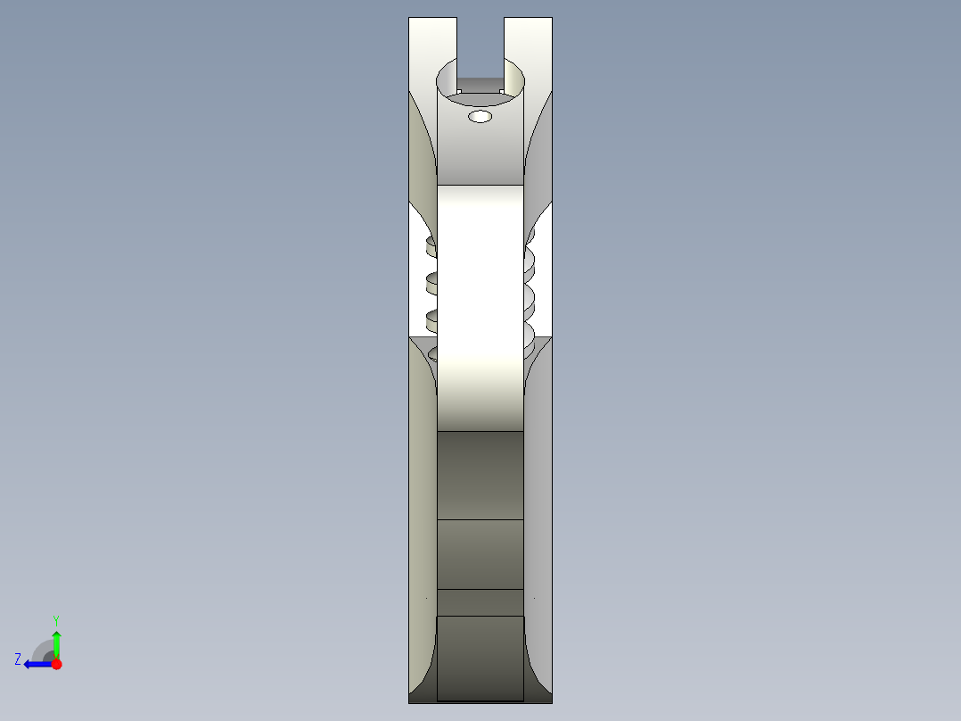 开口活动扳手三维模型右视图