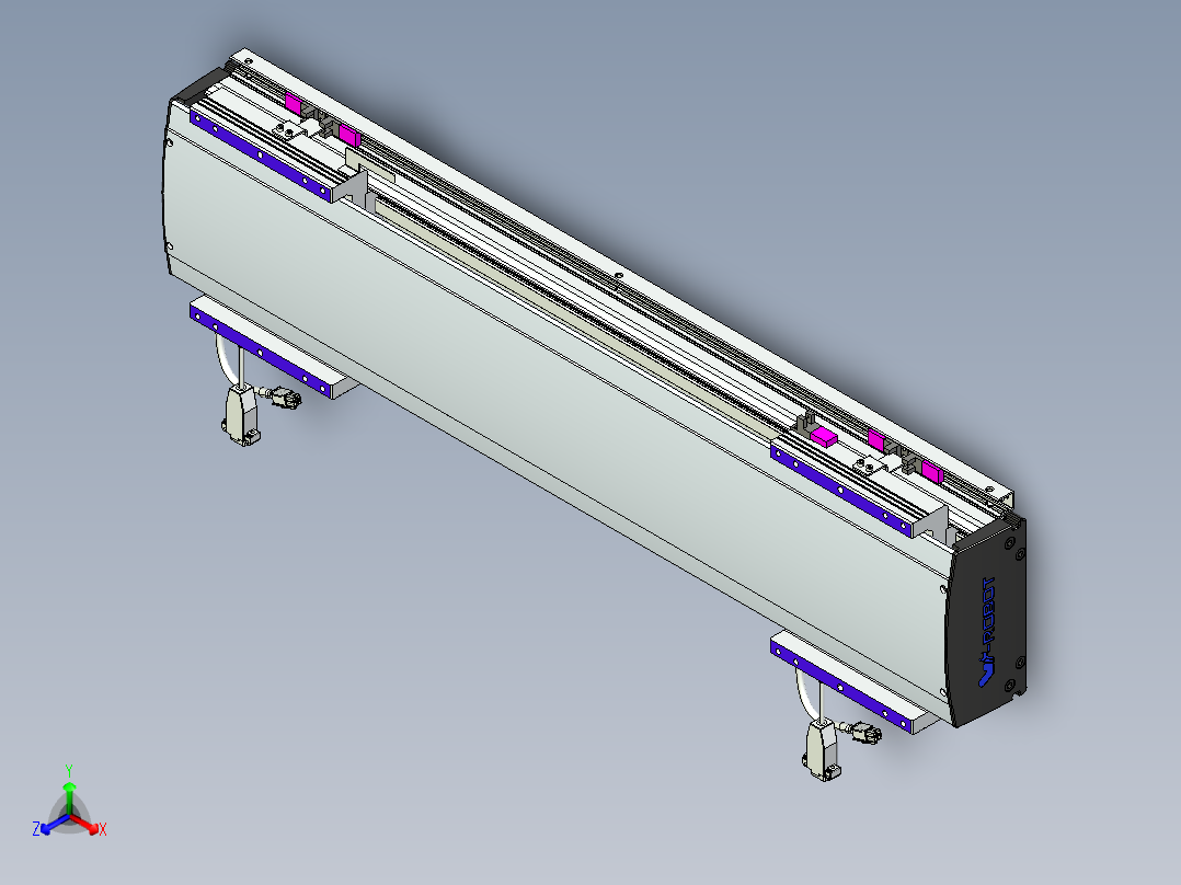 威洛博VL系列直线电机模组-2VL17E2-S450正等轴测图