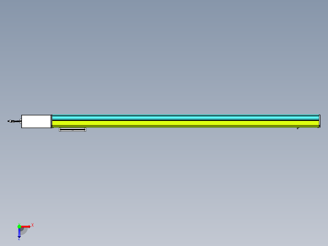 威洛博VBC同步带传动一无尘环境VBC17-L45-S1500-BR-ZP75-C3俯视图