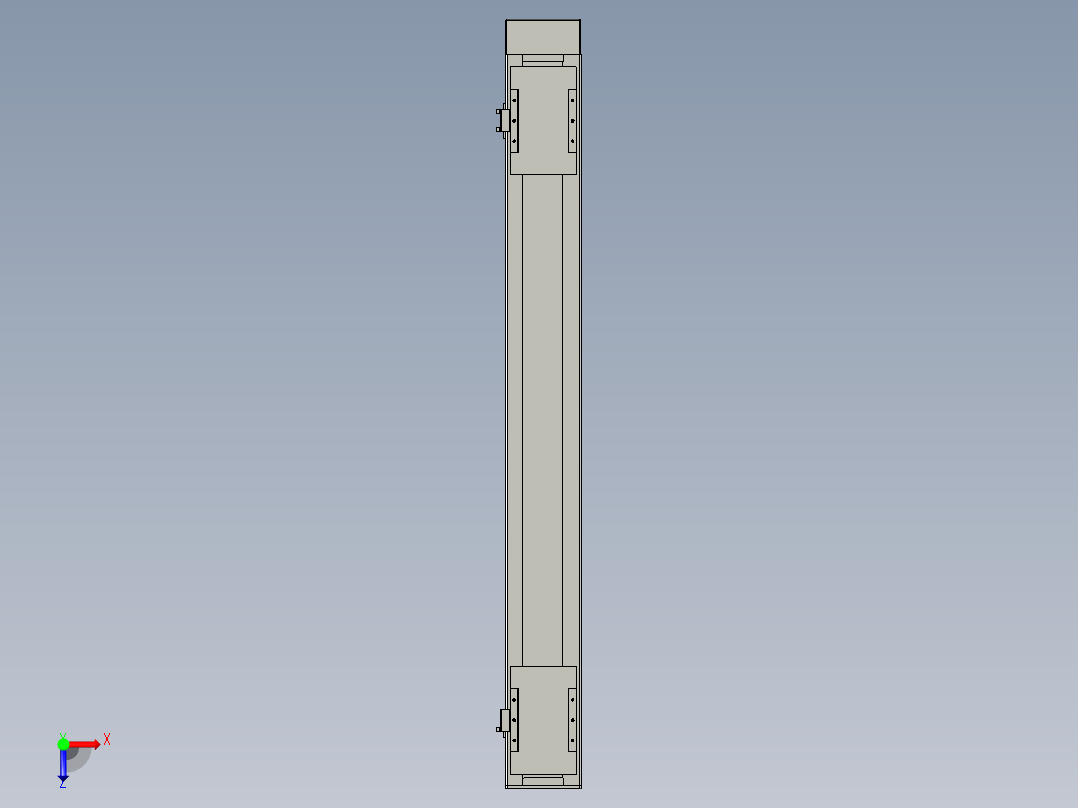 直线模组WG-LHC12-S900-D设计图纸俯视图