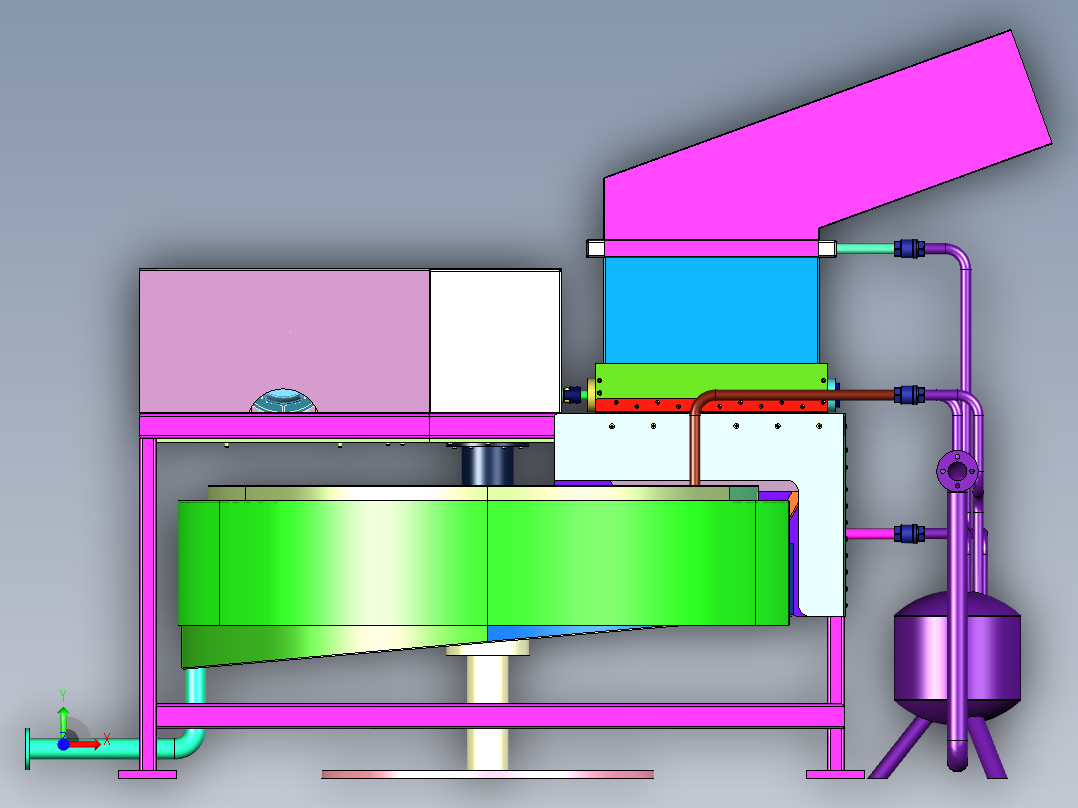 水果蔬菜压榨研磨机前视图