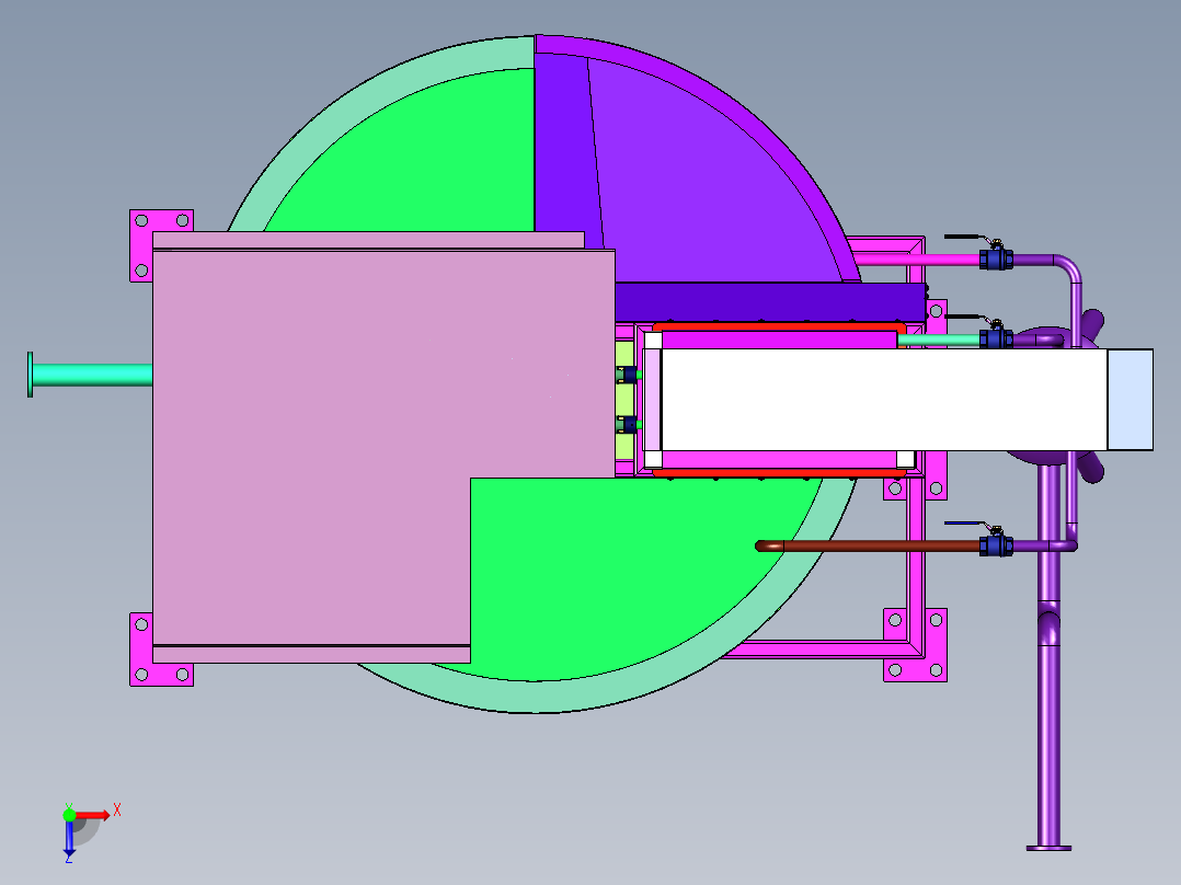 水果蔬菜压榨研磨机俯视图