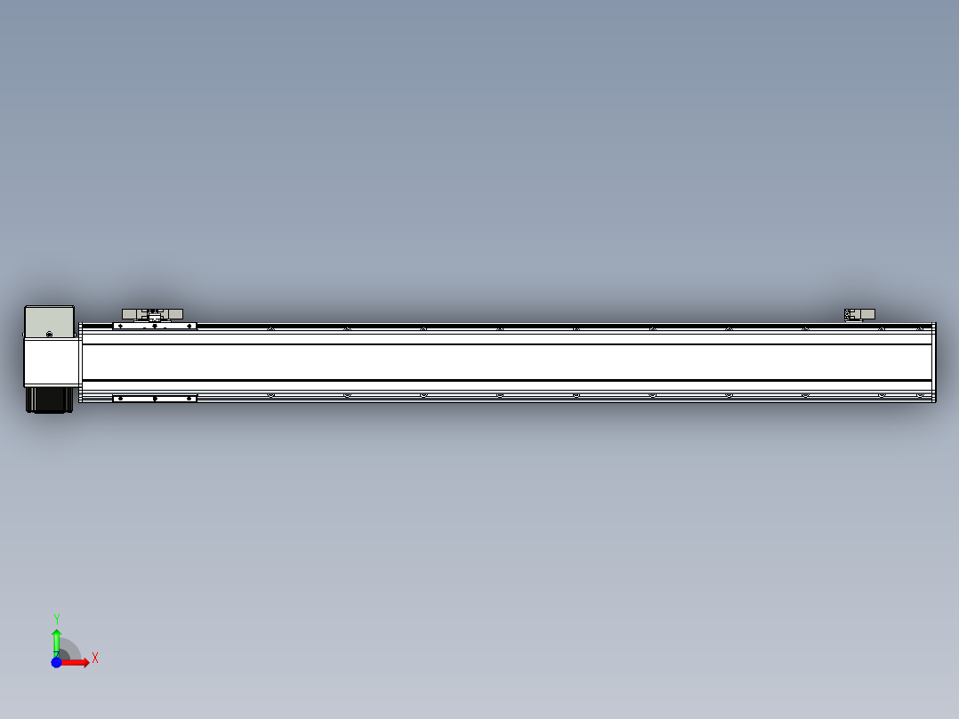 同步带滑台-半封闭B10H-L45-S900-RD-P40-D3前视图