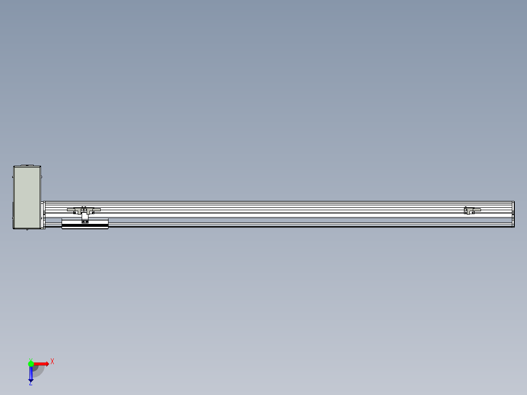 同步带滑台-半封闭B10H-L45-S900-RD-P40-D3俯视图
