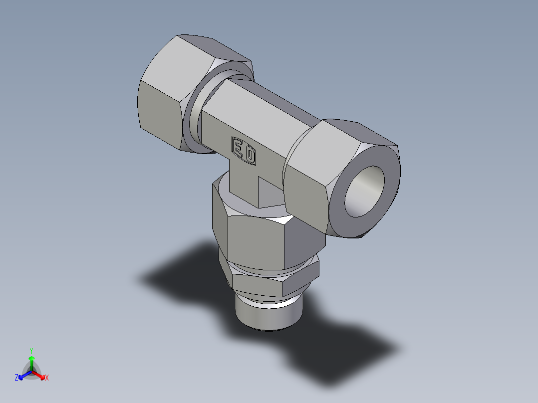 卡套式工业通用硬管接头EO_Assembled_adjustable_standpipe_branch_tee_EVT15LM71