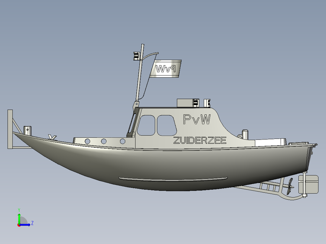 Zuiderzee拖船左视图