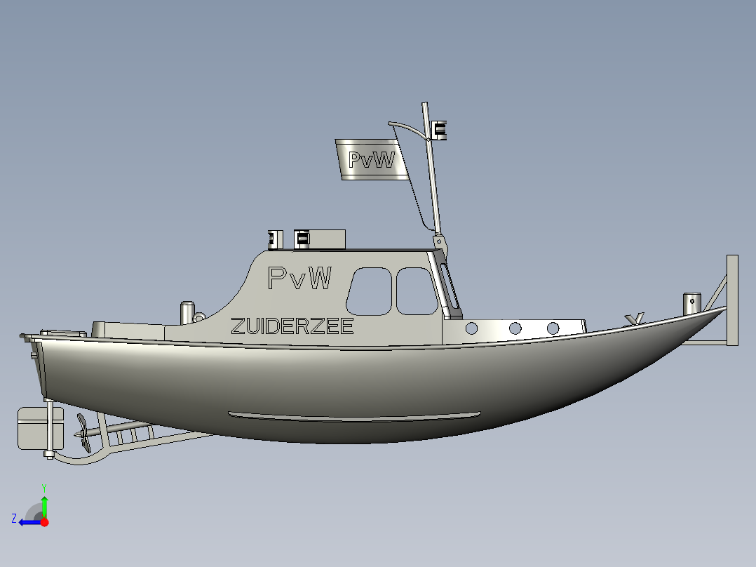 Zuiderzee拖船右视图