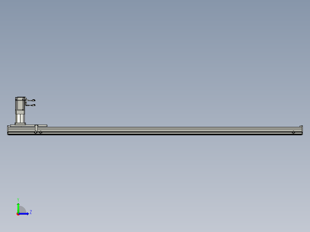 东锦齿条传动DH175G-L167-S2100-BU-减速机+750W左视图
