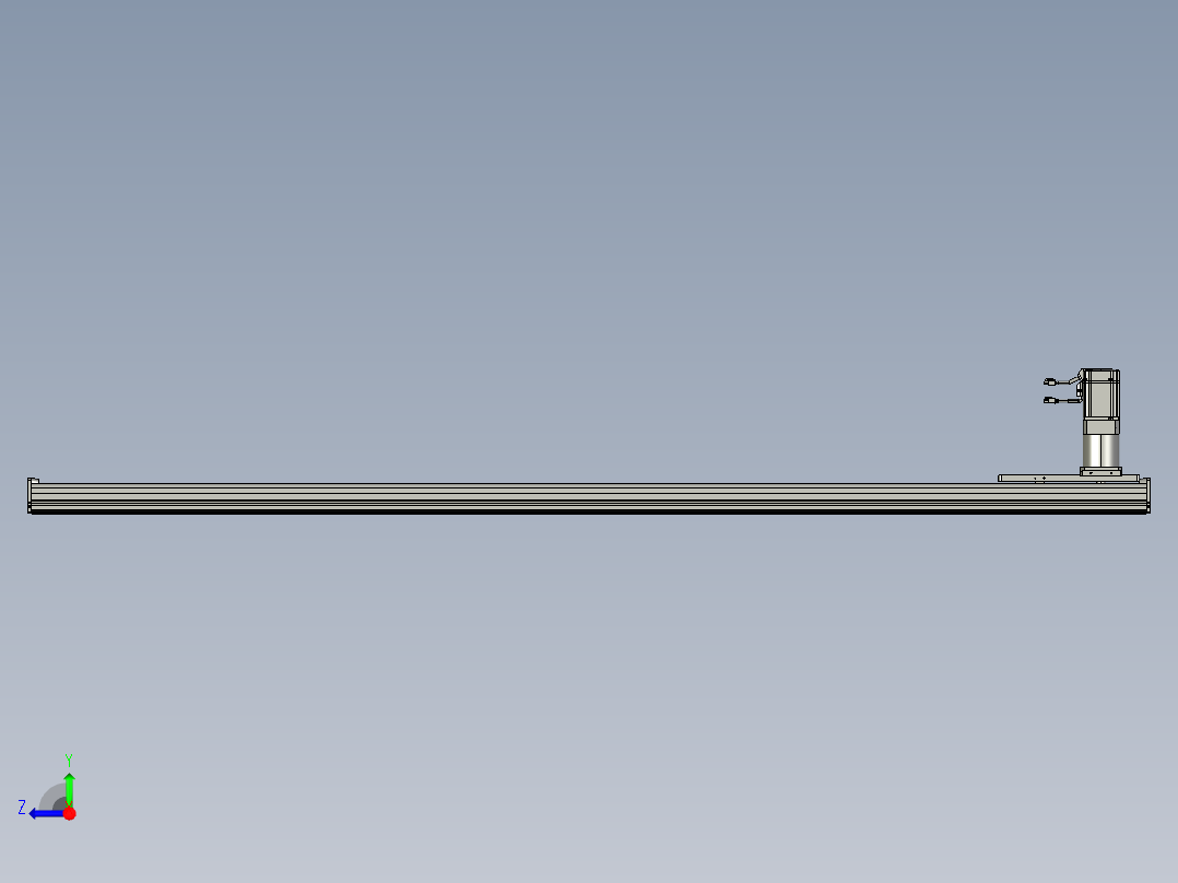 东锦齿条传动DH175G-L167-S2100-BU-减速机+750W右视图