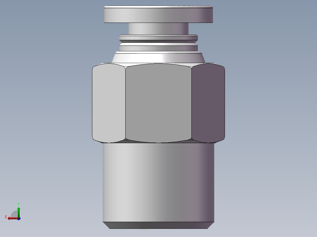 螺纹直通APC4-01（1分4厘）后视图
