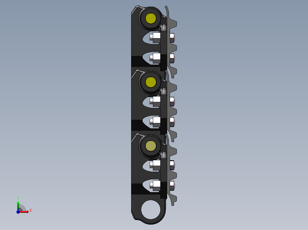 0.2m3挖掘机行走机构四轮一带1561852前视图