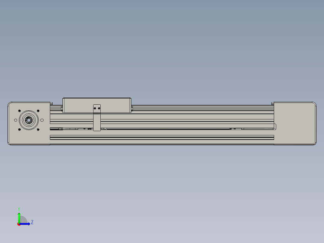 威洛博直线电机模组EB6-L140-S250-光轴左视图