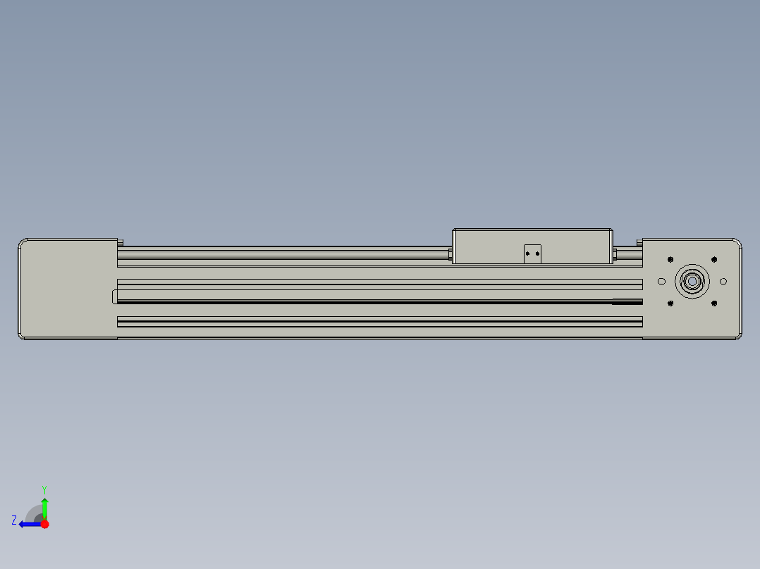 威洛博直线电机模组EB6-L140-S250-光轴右视图