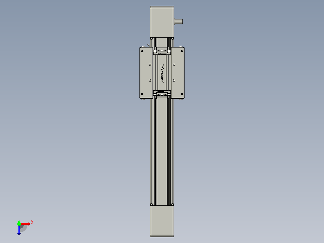 威洛博直线电机模组EB6-L140-S250-光轴俯视图
