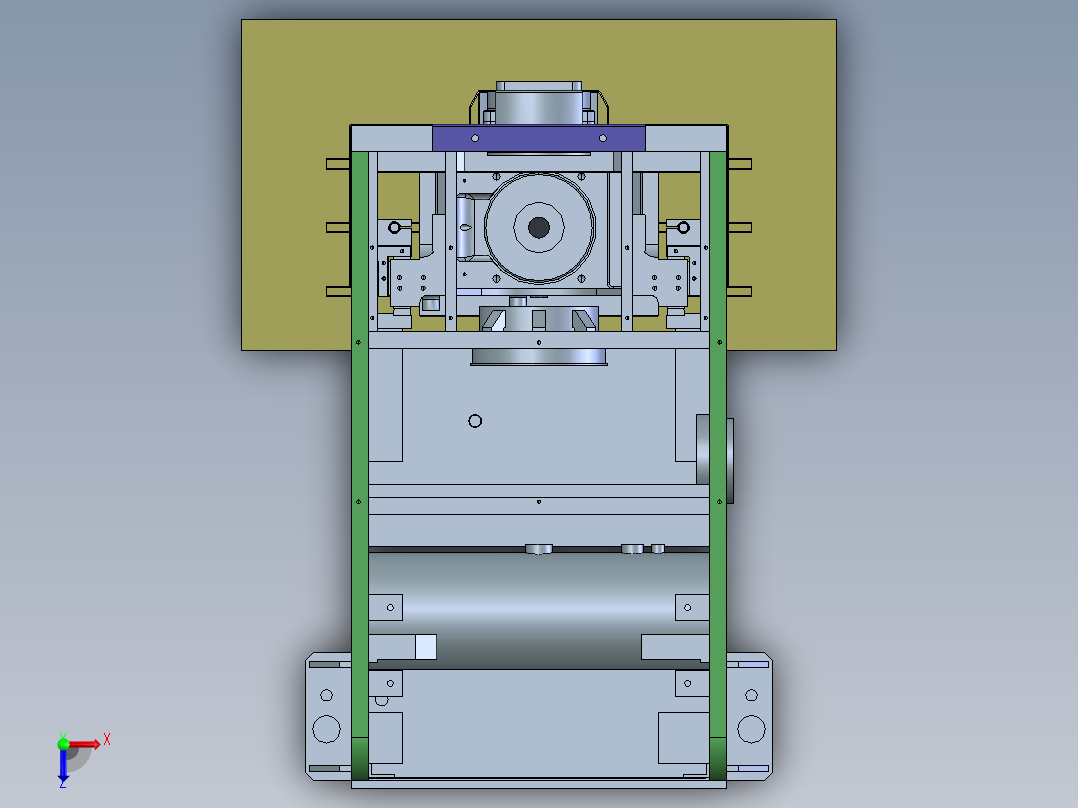 G532 200吨冲床3D图纸俯视图