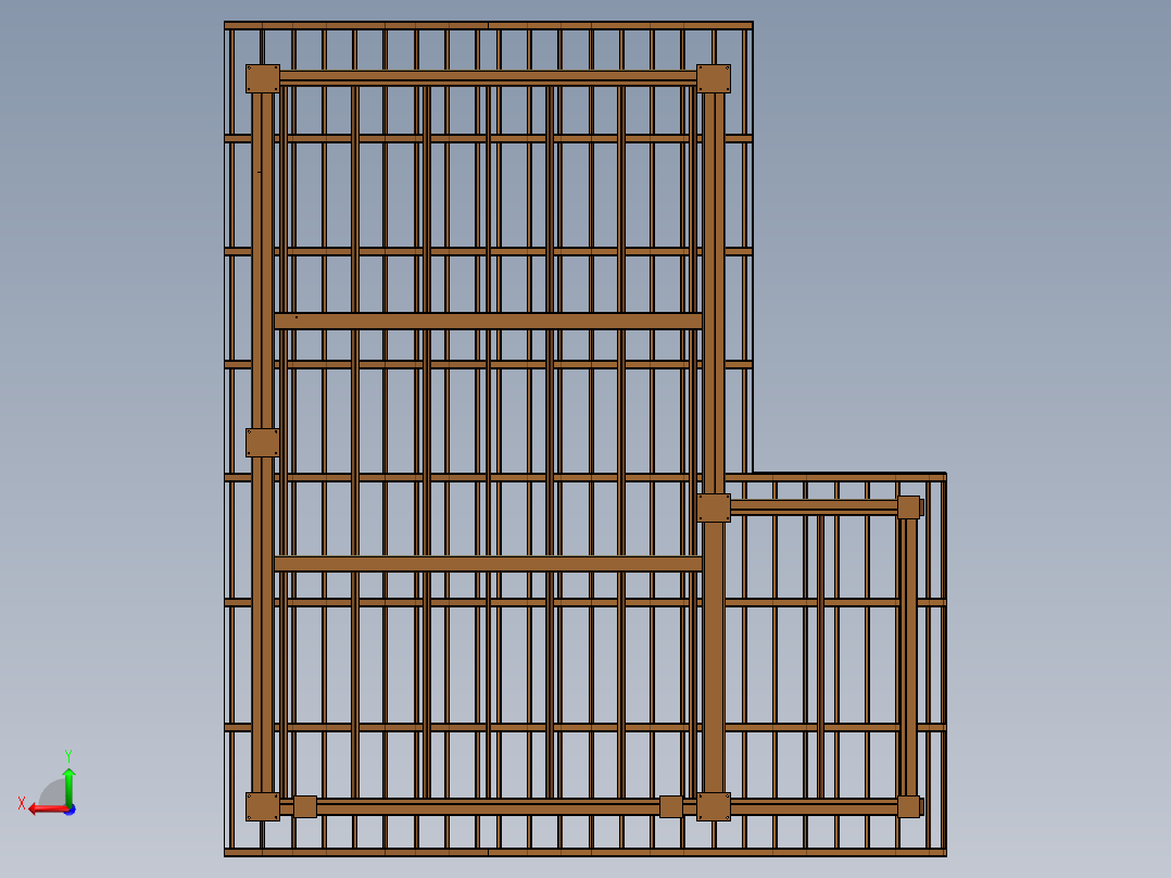 钢结构房B型后视图