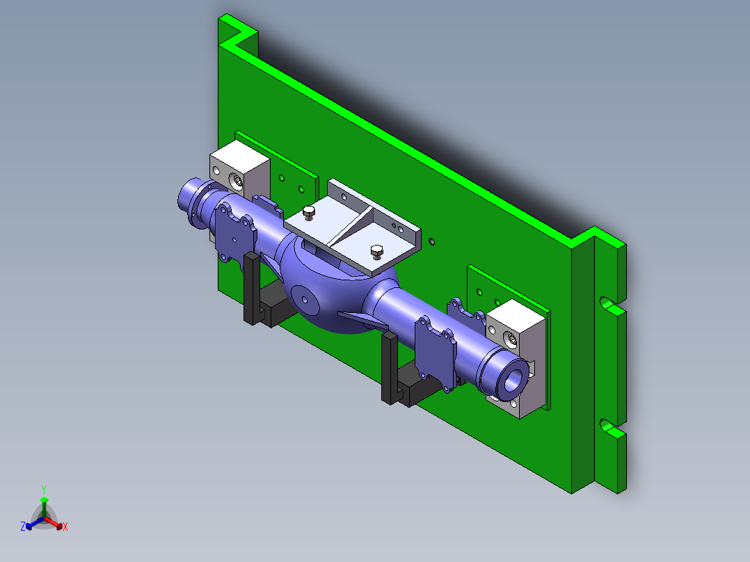 汽车桥壳零件液压柔性夹具设计【含三维图】正等轴测图