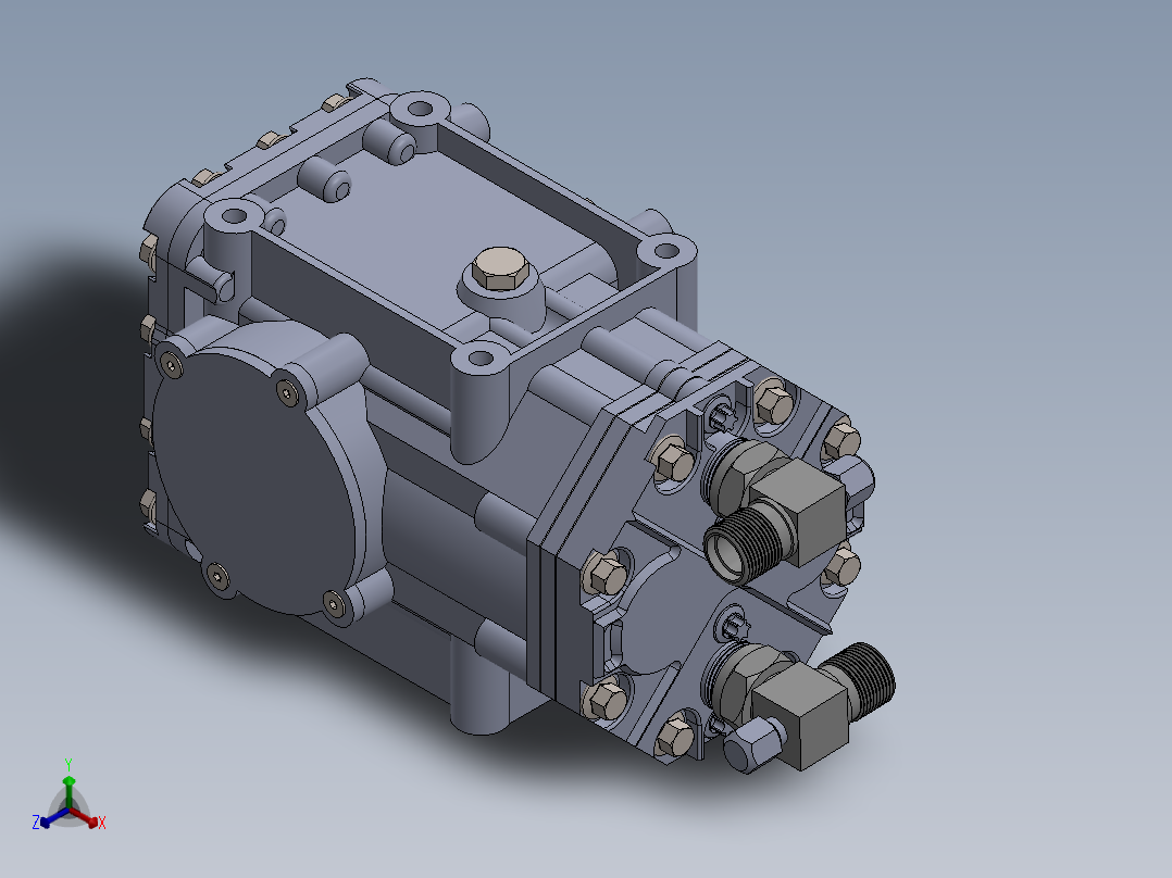 汽车空调压缩机模型--sw stp