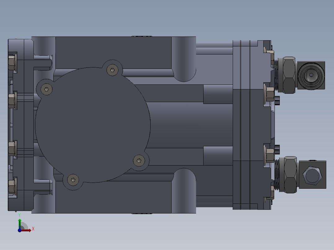 汽车空调压缩机模型--sw stp前视图
