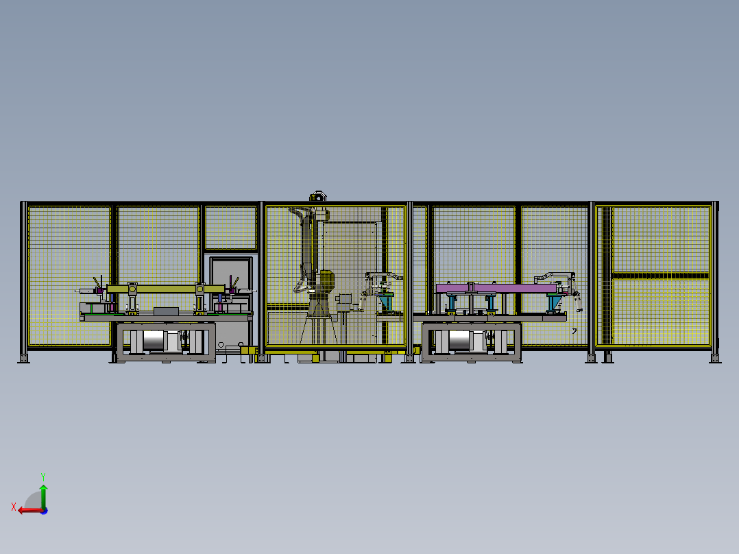 2023.02月-电梯轿底及轿底托架焊接工作站sw19可编辑后视图