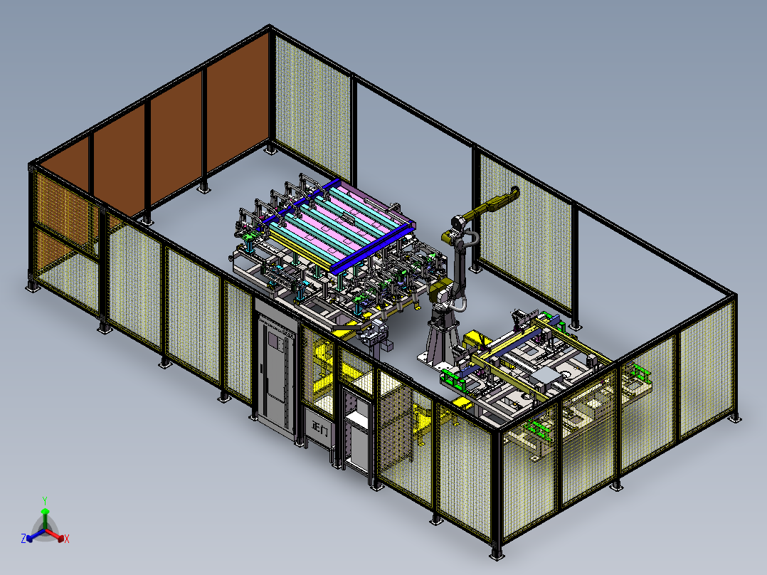 2023.02月-电梯轿底及轿底托架焊接工作站sw19可编辑正等轴测图
