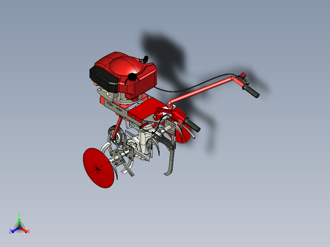 <span style='color: red'>微</span><span style='color: red'>耕</span><span style='color: red'>机</span>、旋耕机3D模型