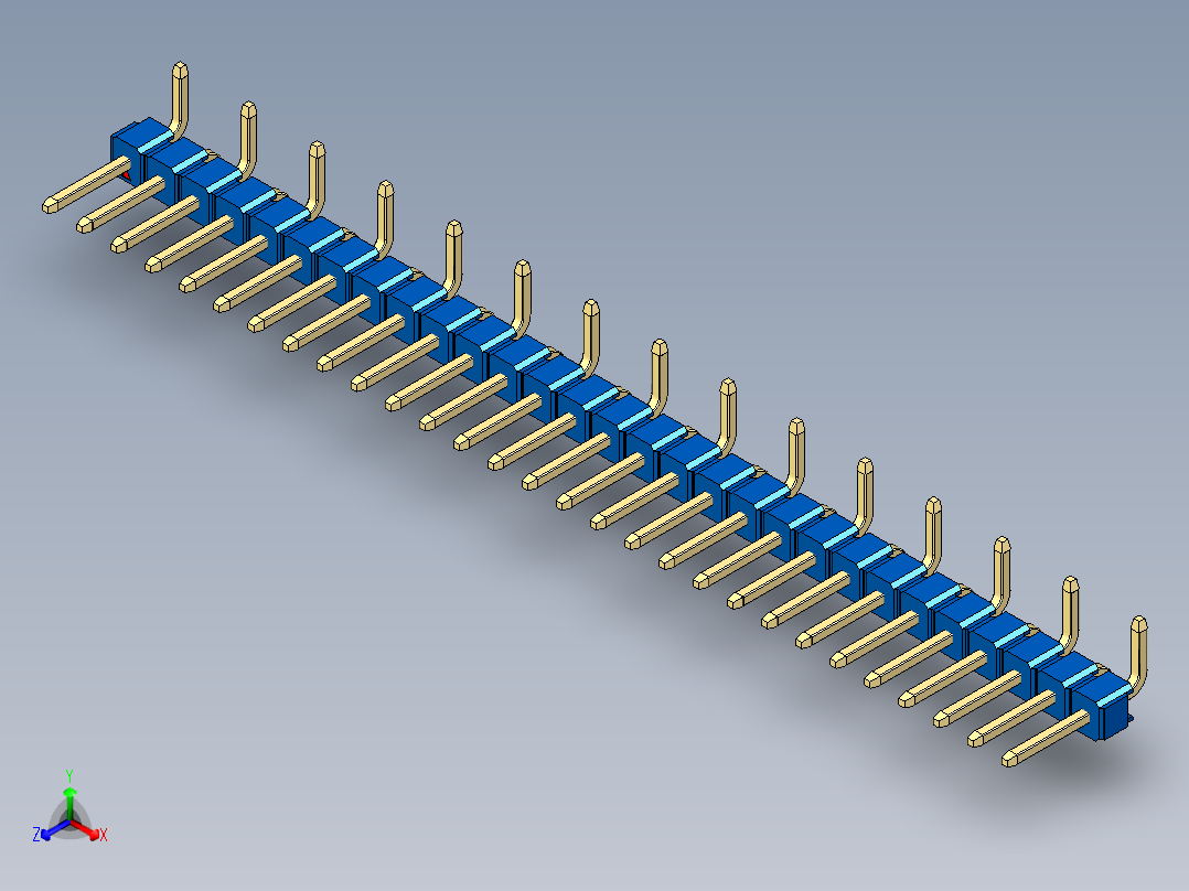 彩色公排针 100mil 2.54mm 系列-DS1022_blue_29p_100mil_Type_SMT_R1_rev1.0