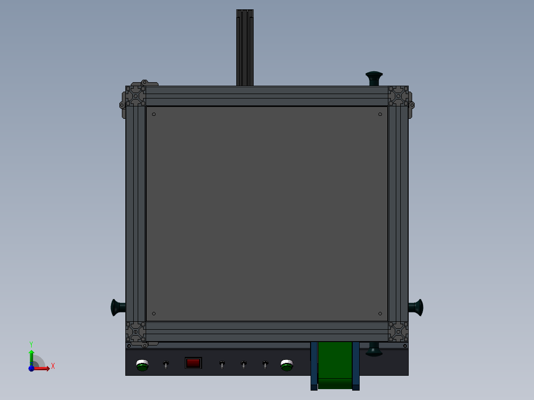 自动化涂布机3D模型前视图