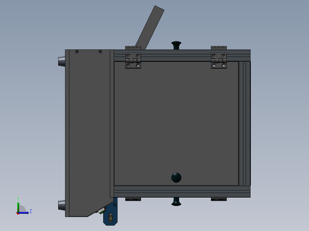 自动化涂布机3D模型左视图