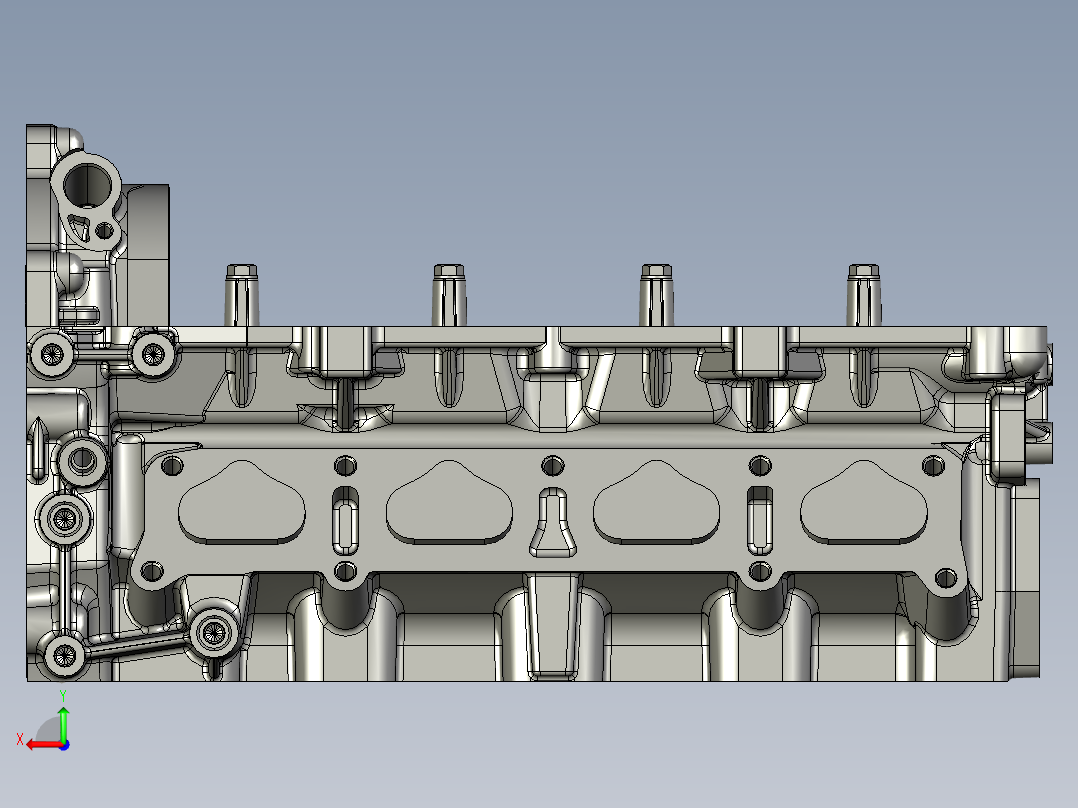 四直缸V4发动机引擎缸盖后视图