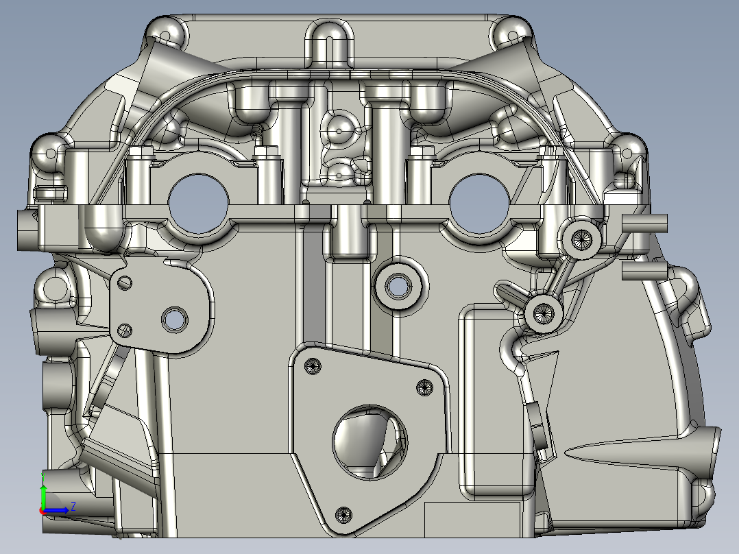 四直缸V4发动机引擎缸盖左视图