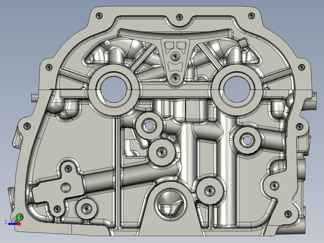 四直缸V4发动机引擎缸盖右视图