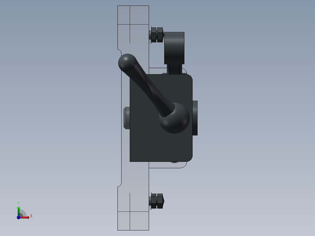 连杆体铣两端面夹具设计前视图