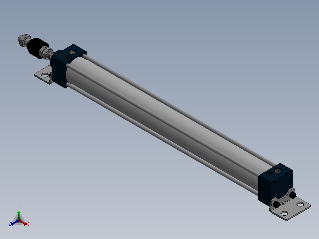 气缸SC40x400S正等轴测图