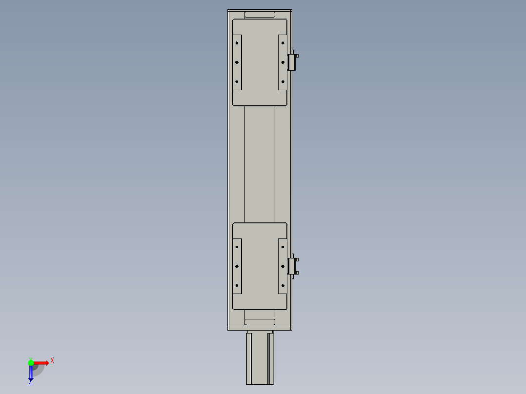 直线模组LHC14-S400-M设计图纸俯视图