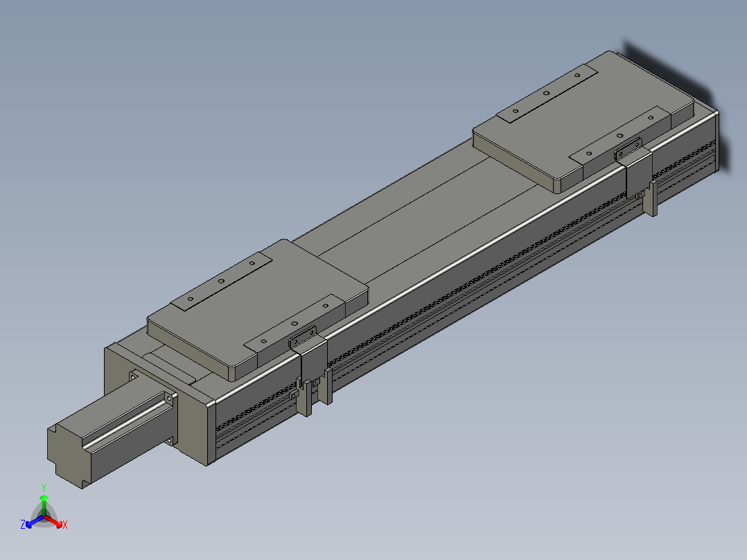 直线模组LHC14-S400-M设计图纸正等轴测图