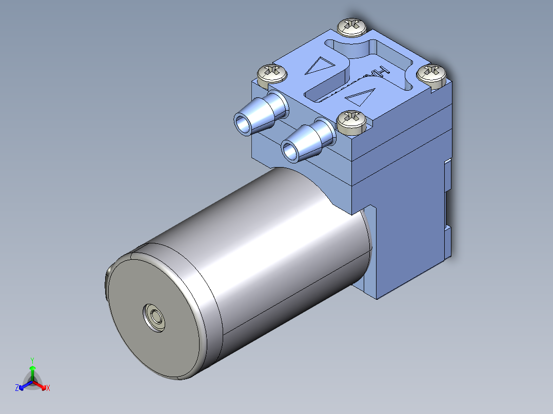 CTS 微型膜片泵 (64)系列图纸正等轴测图