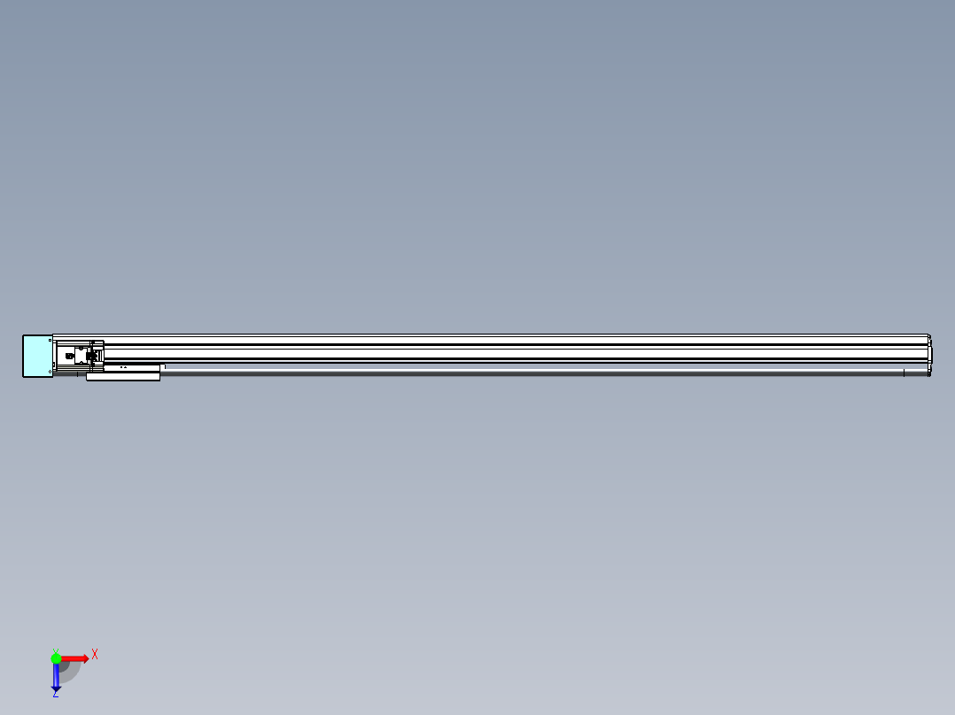 VF丝杆传动-一般环境VF14-Lxx-C-S1400-BR-ZP40-C3俯视图